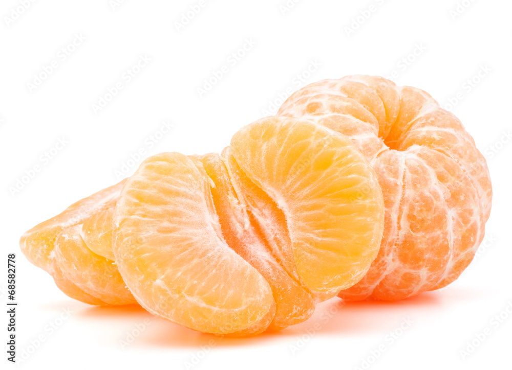 Peeled tangerine or mandarin fruit Peeled tangerine or mandarin fruit
