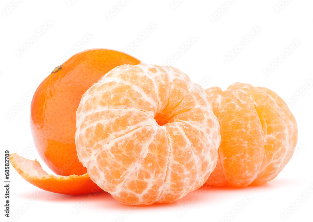 Peeled tangerine or mandarin fruit Peeled tangerine or mandarin fruit