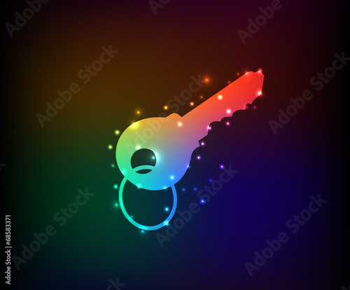 Key symbol,Rainbow vector