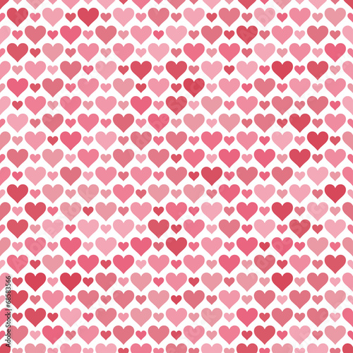 Romantic seamless pattern with hearts. Beautiful vector