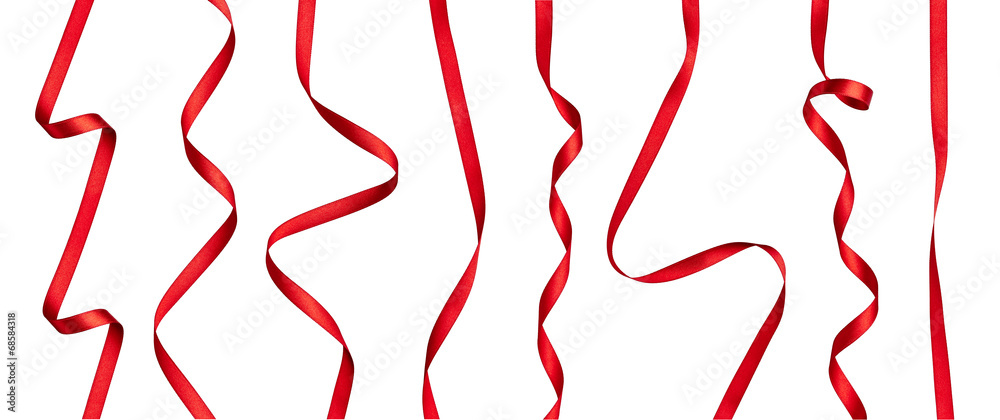 red ribbon bow celebration decoration - obrazy, fototapety, plakaty 