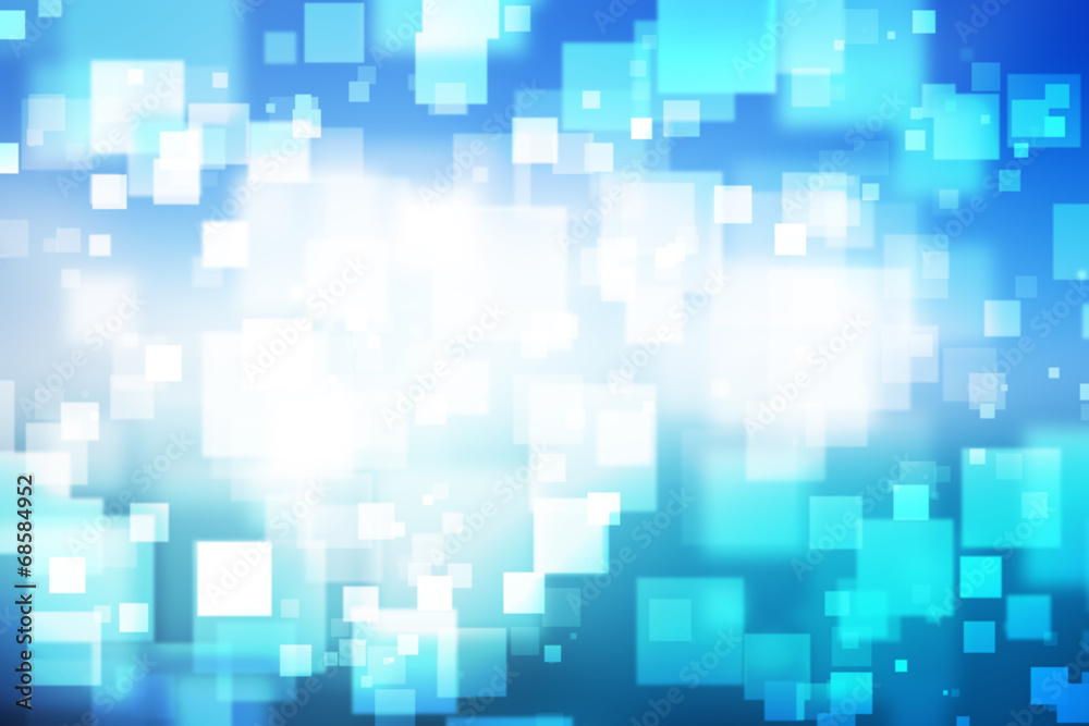 Blue bokeh abstract light background, with squares Blue bokeh abstract light background, with squares