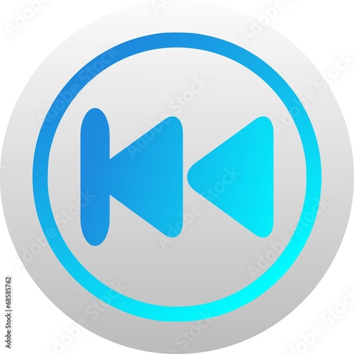 Fast backward icon (vector)