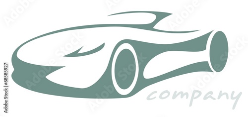silhouette of sports car