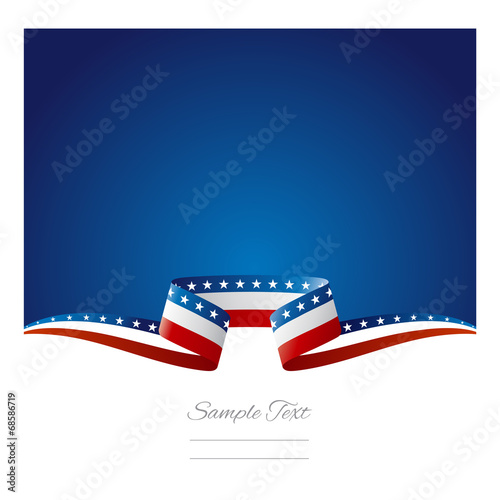 Abstract background USA flag ribbon