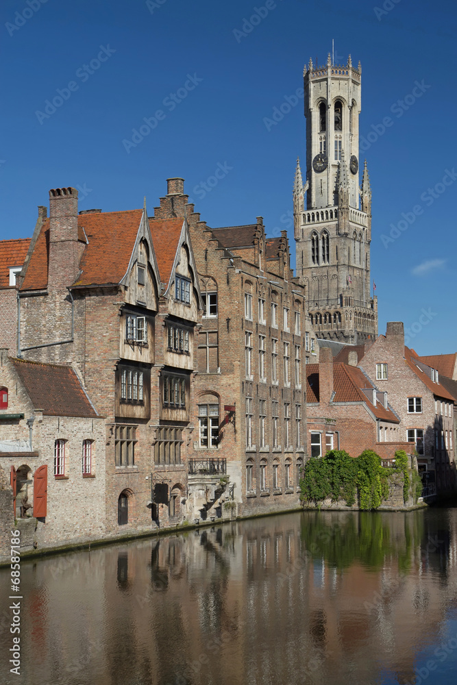 Naklejka premium The historic center of Bruges