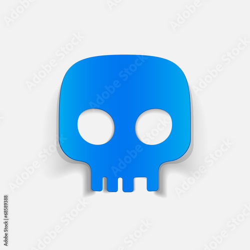 realistic design element: skull