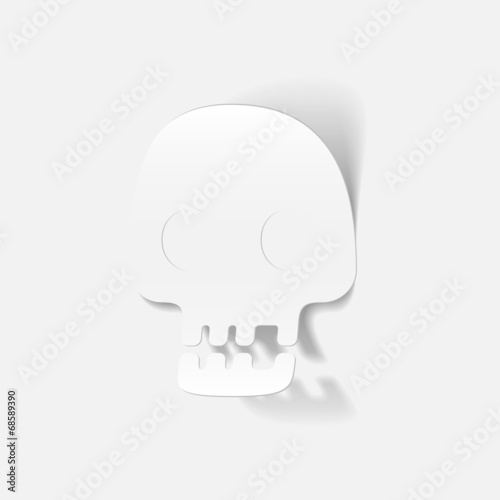 realistic design element: skull
