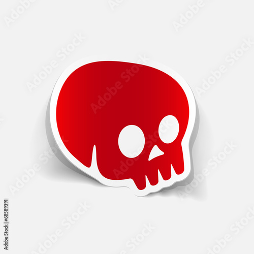 realistic design element: skull