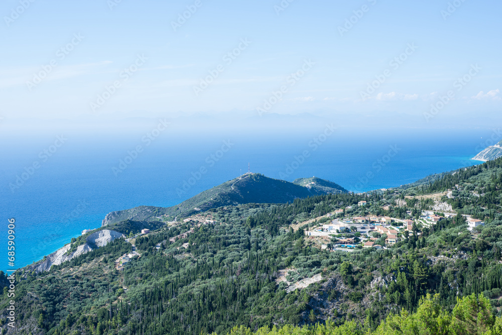 Top view of Lefkada island Top view of Lefkada island