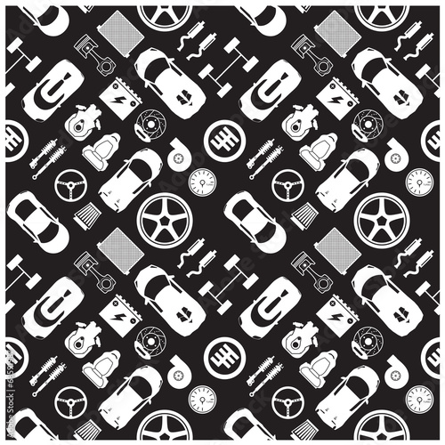 car part icons and Background