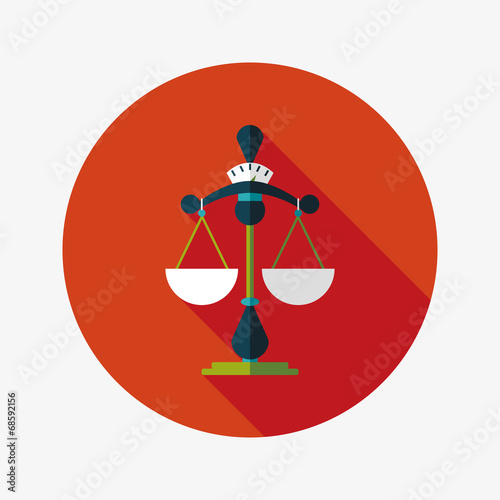 Balance flat icon with long shadow
