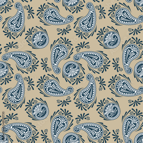 Seamless luxury paisley illustration vector