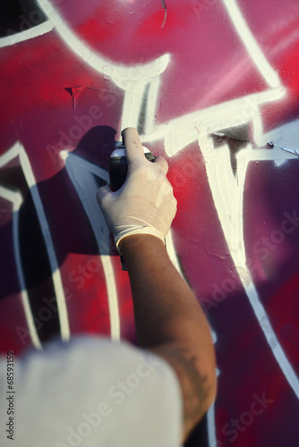 Background texture colored graffiti detail © avarand