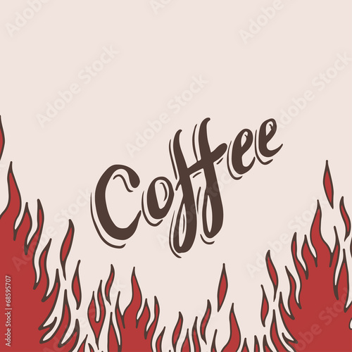Hand drawn coffee backgroun...