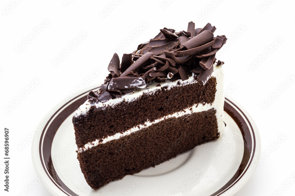 Chocolate cake slice. Chocolate cake slice.