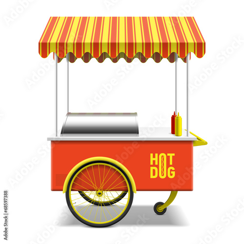 Hot dog, street cart