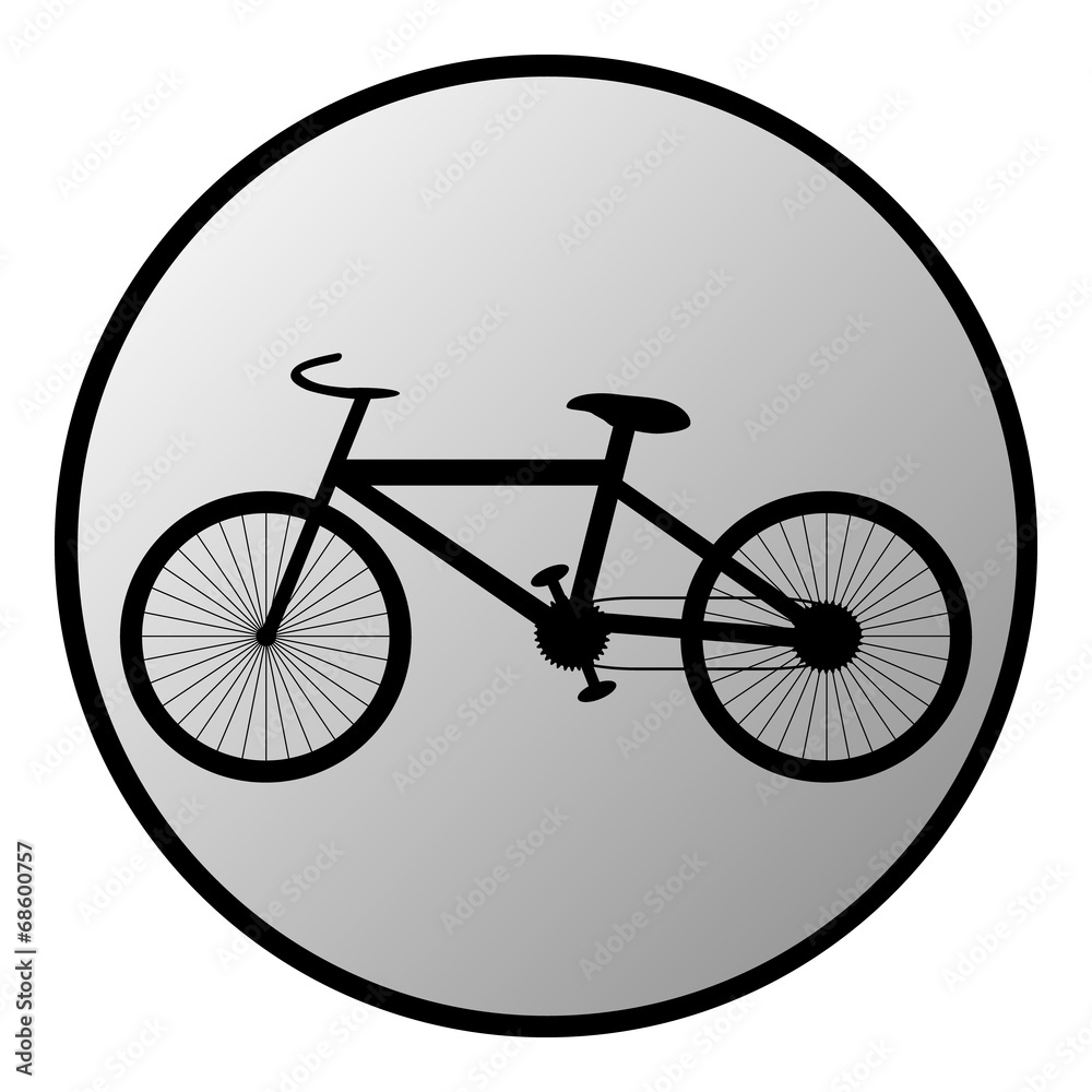 Naklejka premium Bike button