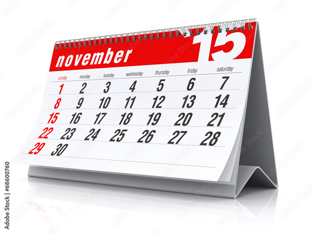 November 2015 - Calendar