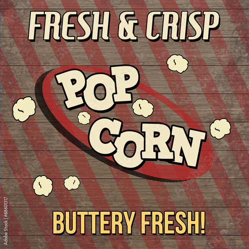Pop corn vintage poster design