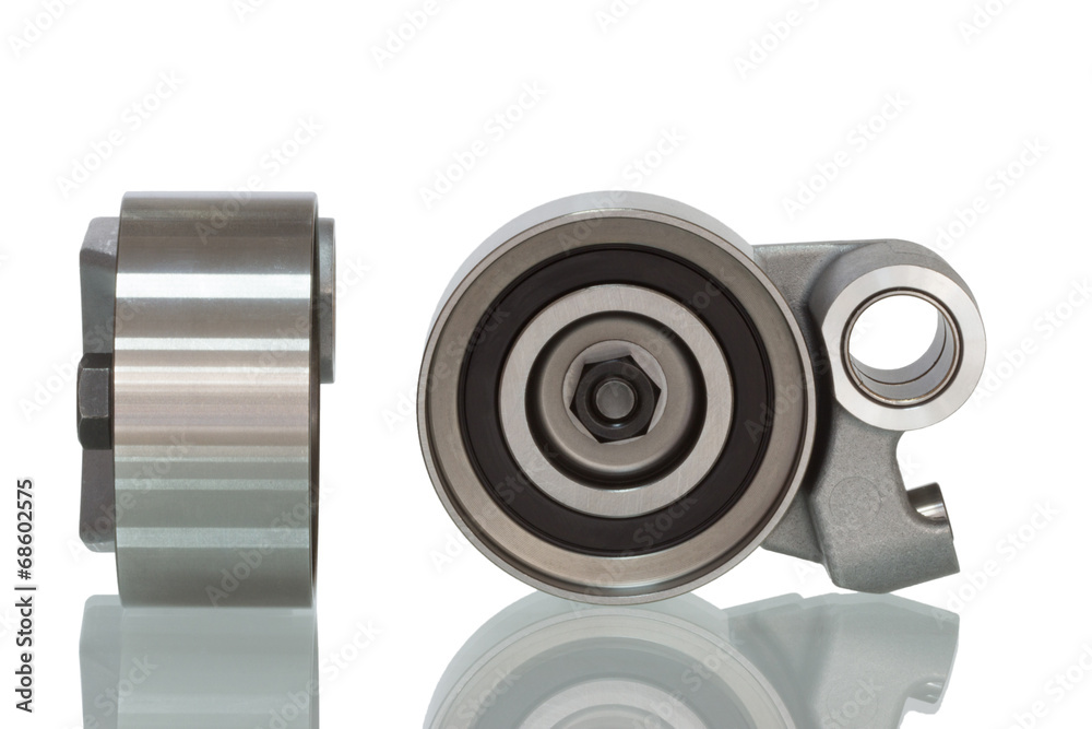 Image of two pulleys isolated on white Image of two pulleys isolated on white