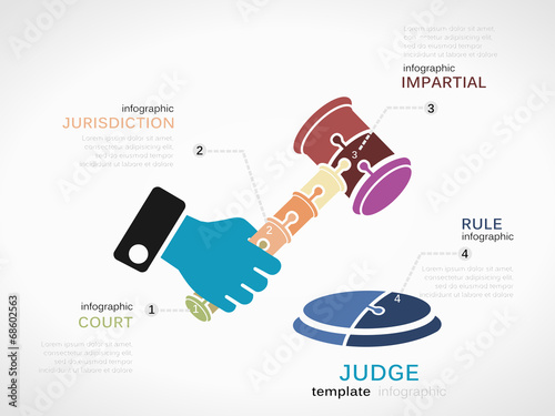 Vector judge infographics