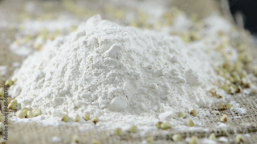 Portion of Buckwheat Flour (seamless loopable) Portion of Buckwheat Flour (seamless loopable)