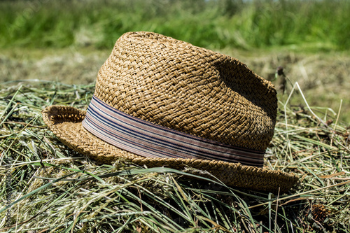 hat, hay, farm, countryside, nature, moda photo
