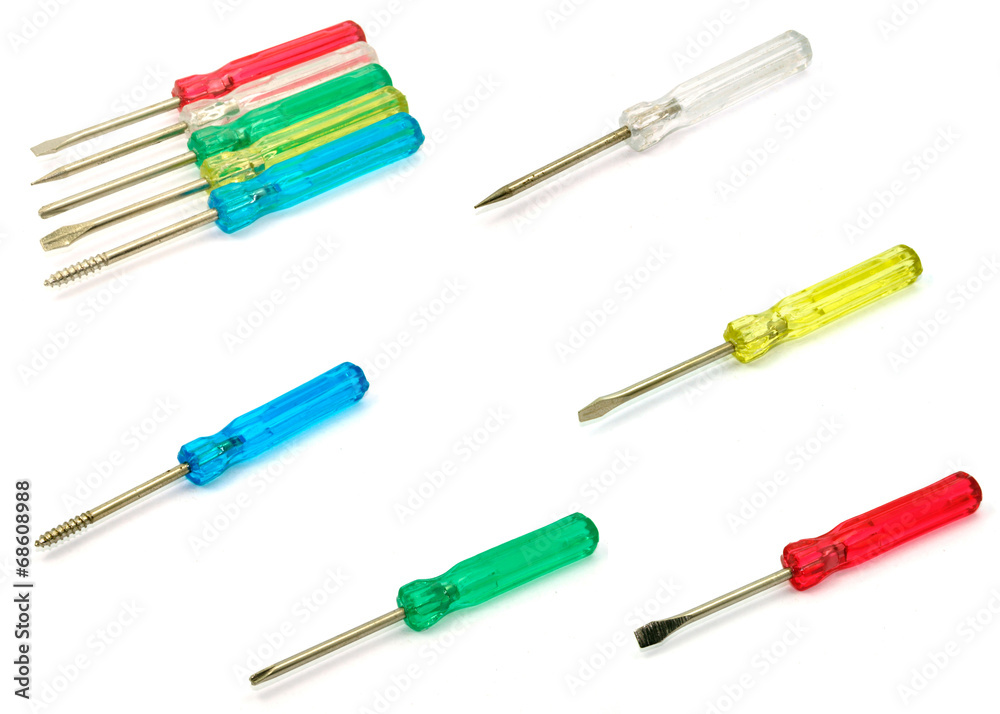 screwdriver isolated on white screwdriver isolated on white