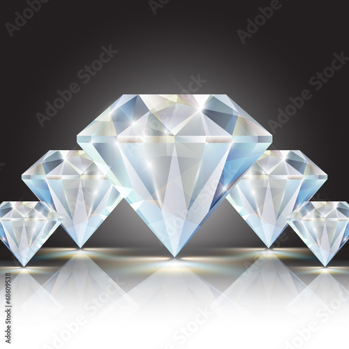 Vector shiny diamonds