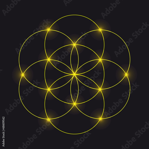 Glowing Geometrical Ornament