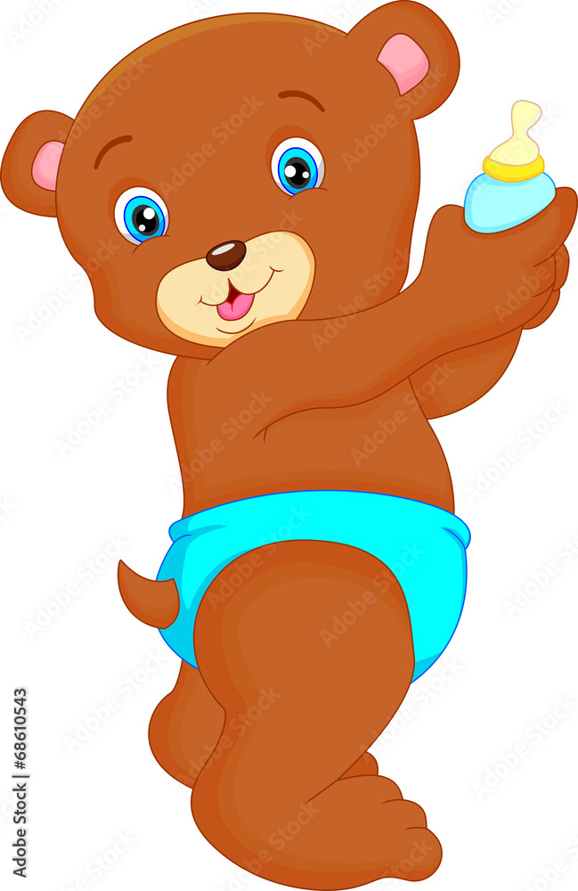Naklejka premium cute baby bear cartoon