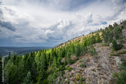 Sunlight at a mountainside ...