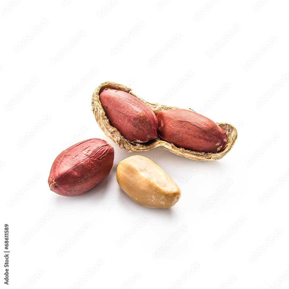 Peanuts isolated on white Peanuts isolated on white
