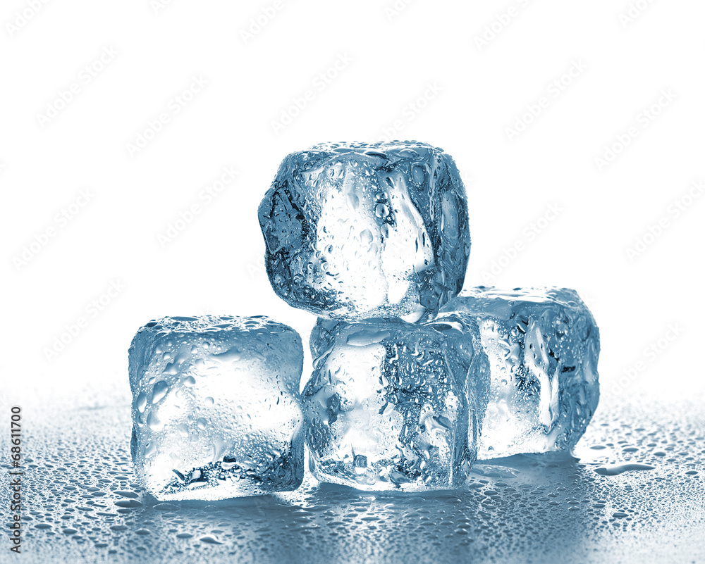 ice cubes on white background. ice cubes on white background.