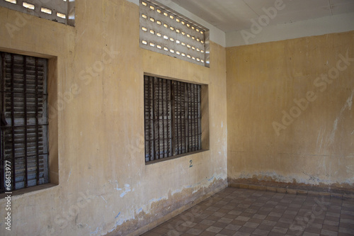 Cell in Tuol Sleng  (S21) Prison, Phnom Penh, Cambodia photo