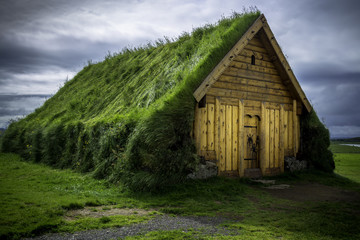 Fototapete Skandinavien Turf House  © dendron