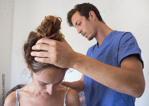 osteopath treating a girl