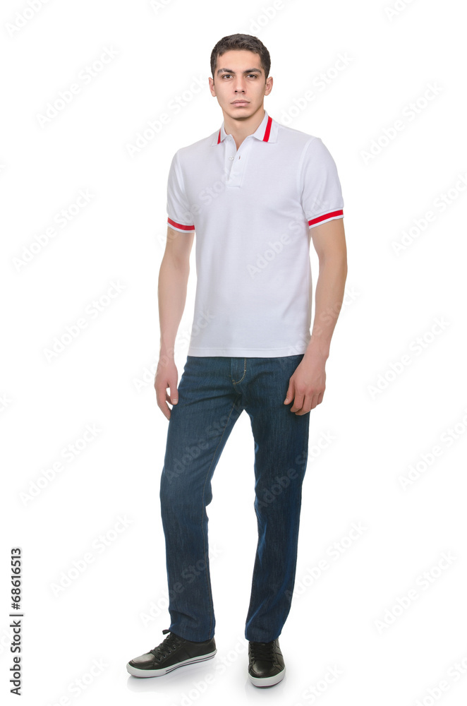 Man in fashion look isolated on white Man in fashion look isolated on white