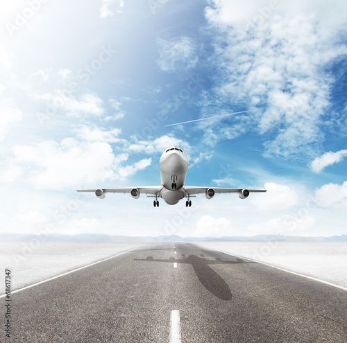 airplane on runway