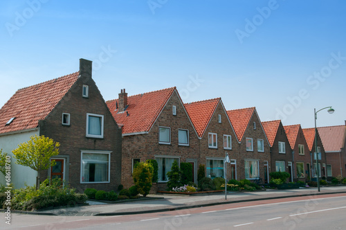 linked houses in Volendam