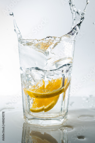 water splash in a glass