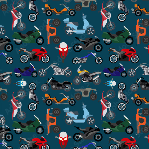 Motorcycles background, seamless