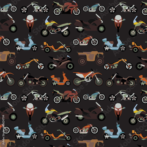 Motorcycles background, seamless