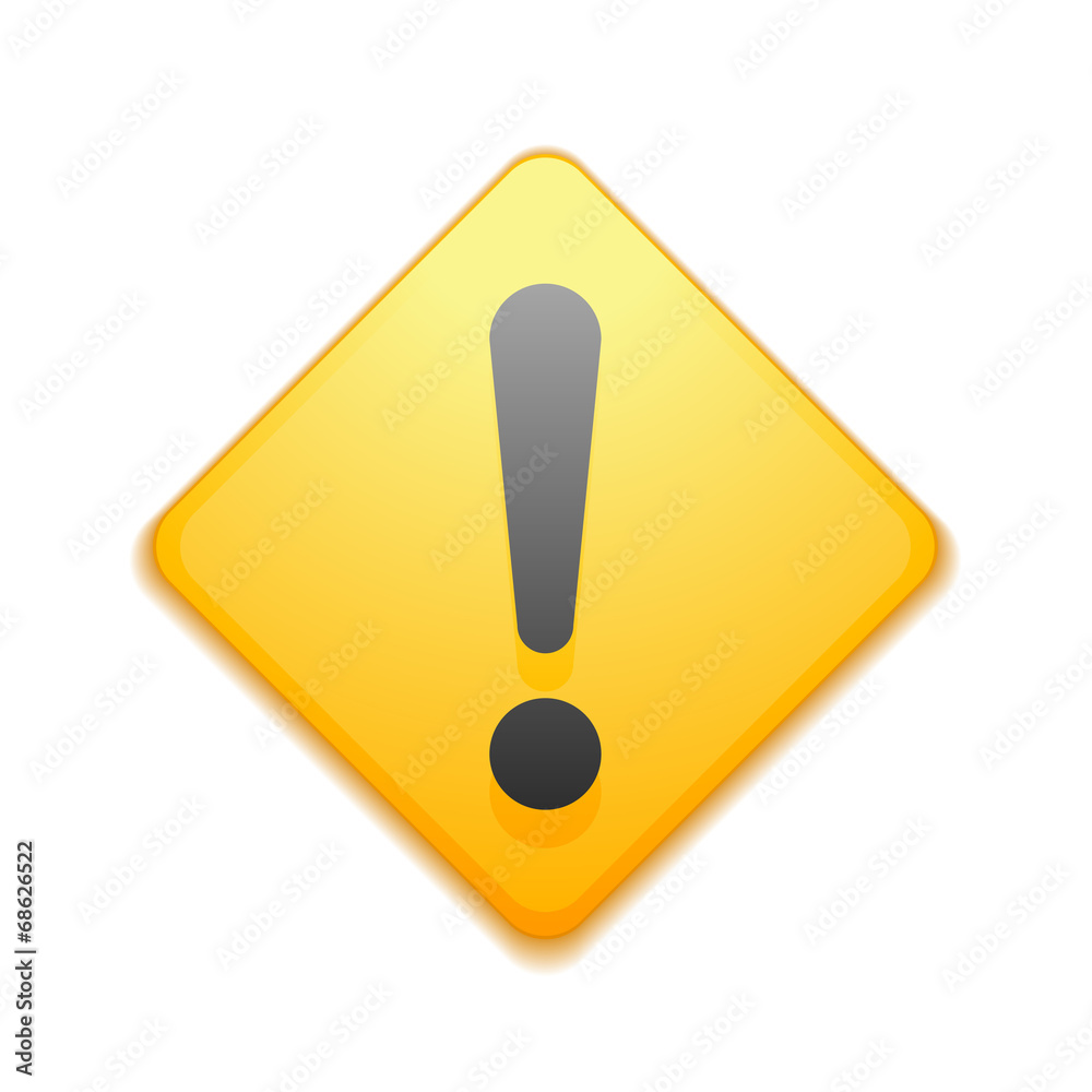 Exclamation danger sign