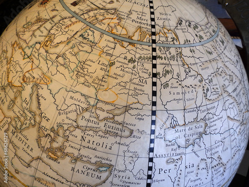 Close-up of vintage globe
