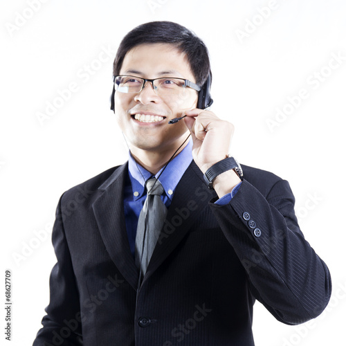 Call center man operator