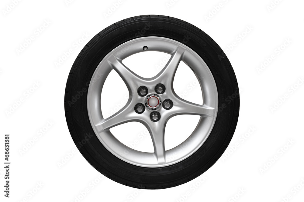 Obraz premium Car wheel isolated