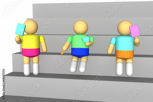 アイスクリームを食べる