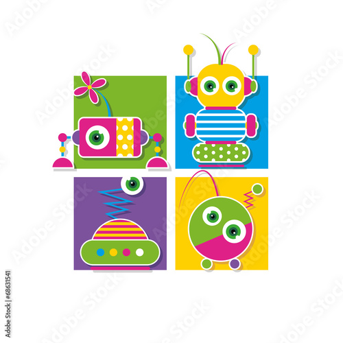 cute robots collection gree...